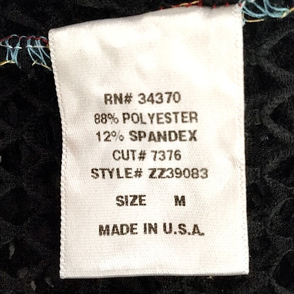 Vintage GASP Appliqué Fishnet Top - Picture 3 of 4